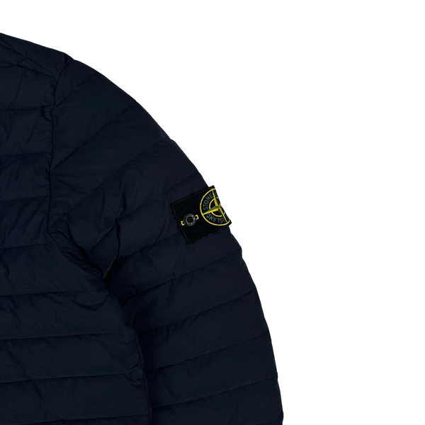 Stone Island 2019 Navy Loom Woven Down Puffer Jacket - Large