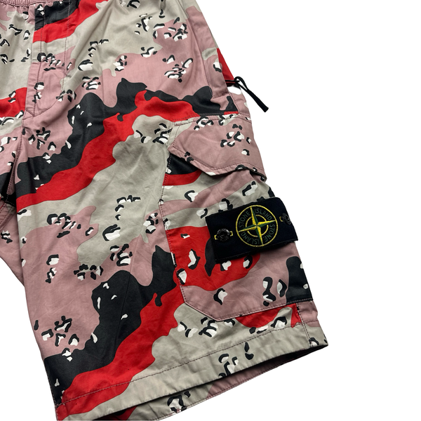 Stone Island 2020 3C+PU Desert Camo Cargo Shorts - 30"