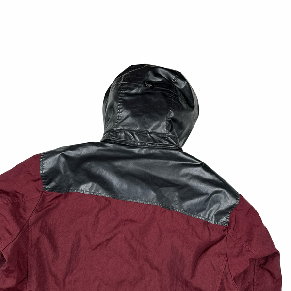 CP Company Red Quartz Quilted Paneled Goggle Jacket - Medium