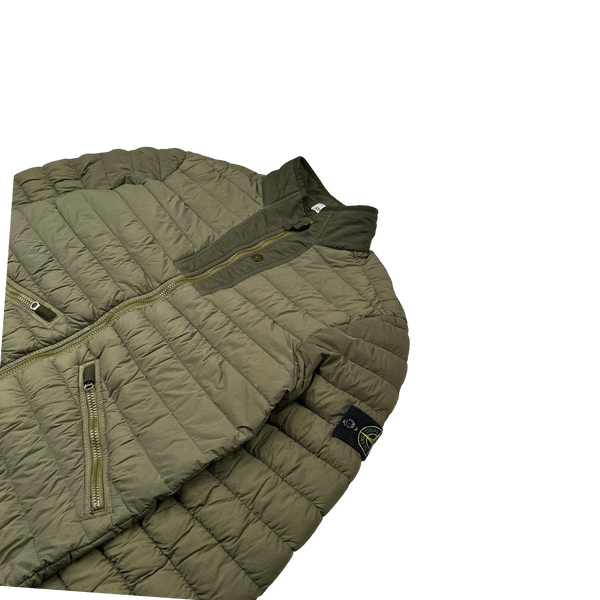 Stone Island 2019 Green Down Filled Loom Woven Puffer Jacket - Medium