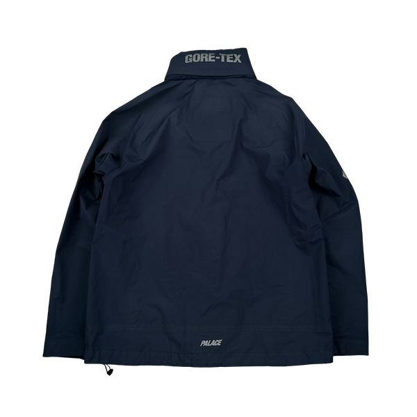 Palace Navy Reflective Spellout Gore-Tex Palicite Shell Jacket - Large
