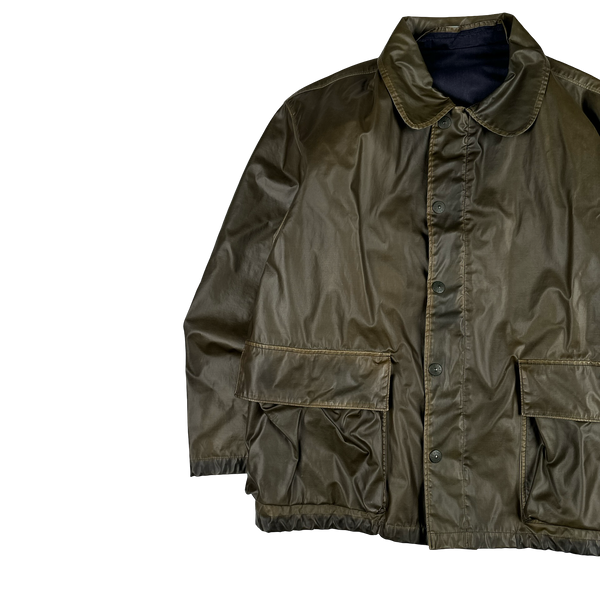 Stone Island 1990s Vintage Khaki Raso Gommato Jacket - XL – Mat's