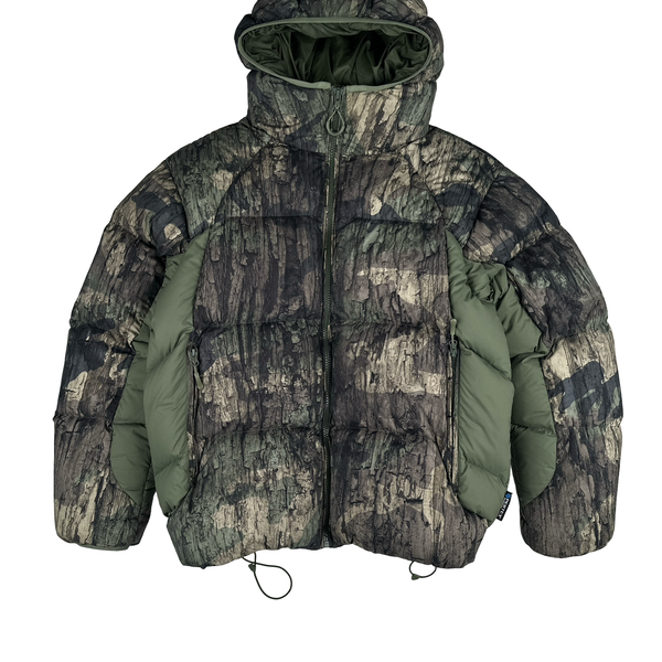 Palace 2024 Real Tree Camo Matte Pertex Down Filled Balaclava Puffer Jacket - Medium