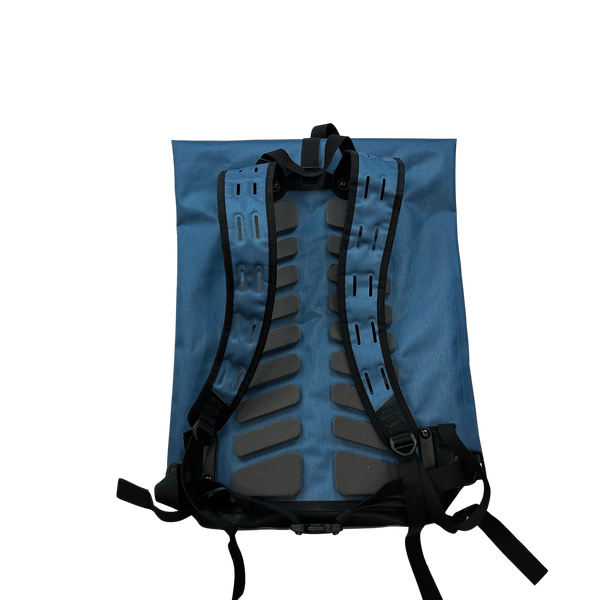 Stone Island Ortlieb Blue Reflective Spellout Waterproof Backpack
