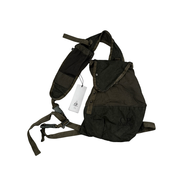 CP Company Khaki Nylon Spellout Cross Body Bag