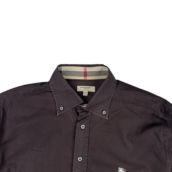 Burberry Brown Button Up Shirt - Large