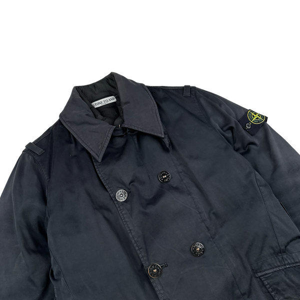 Stone Island 2010 Navy Raso Gommato Down Lined Jacket - Small