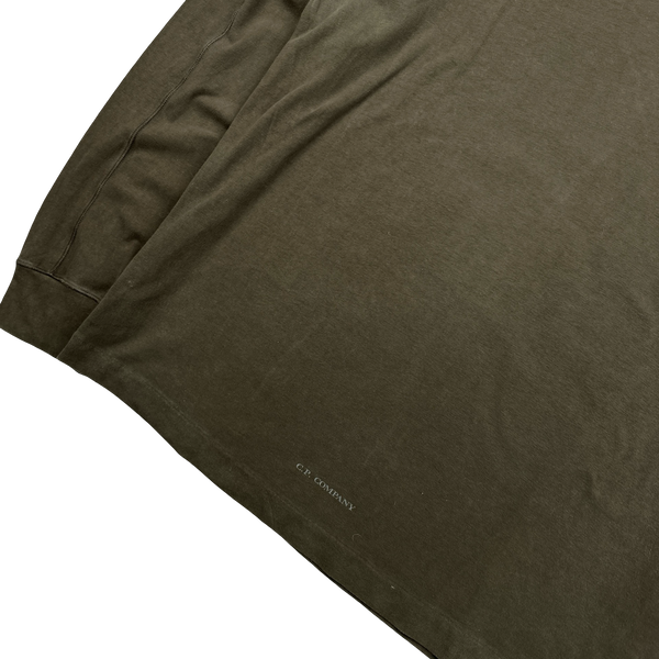 CP Company Khaki Cotton Longsleeve T Shirt - XXL