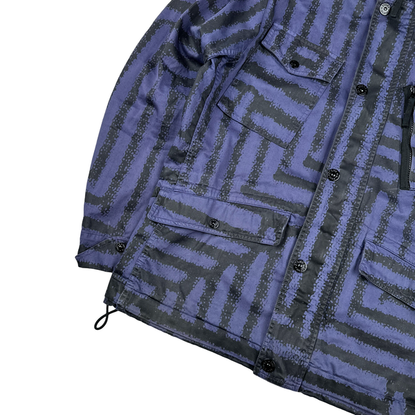 Stone Island 2014 Purple Raso Di Cotone Maze Overshirt Jacket - XL