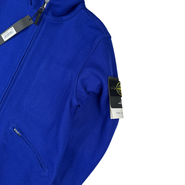 Stone Island 2021 Electric Blue Panno Speciale Wool Jacket - Medium