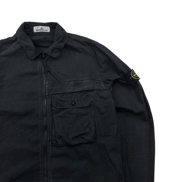 Stone Island 2020 Black Zipped Overshirt - Large