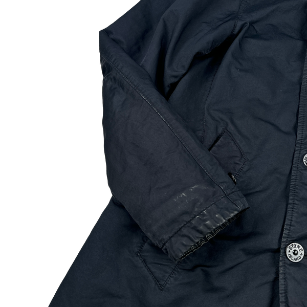 Stone Island 2018 Navy Primaloft Lined David TC Trench Coat - Large