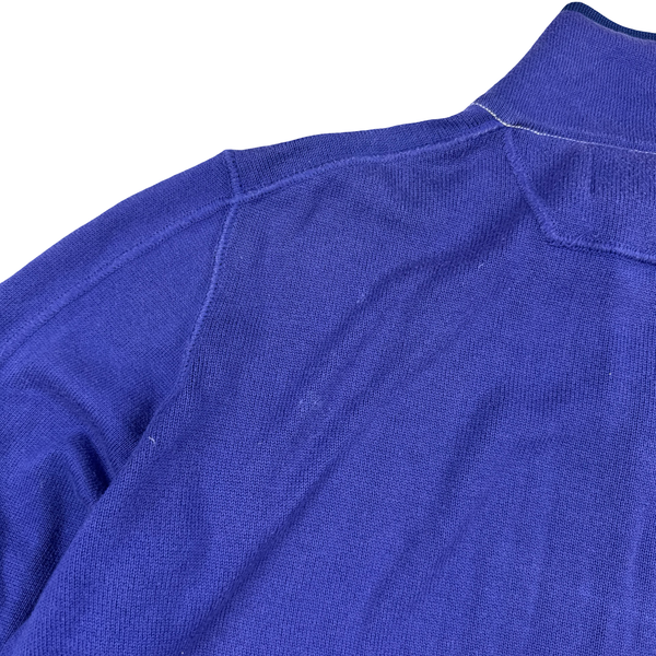 Stone Island 2014 Blue Zipped Knit Jumper - Medium