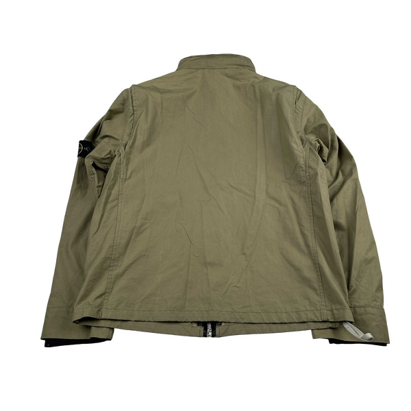 Stone Island 2002 Tan Cotton Zipped Jacket - Large