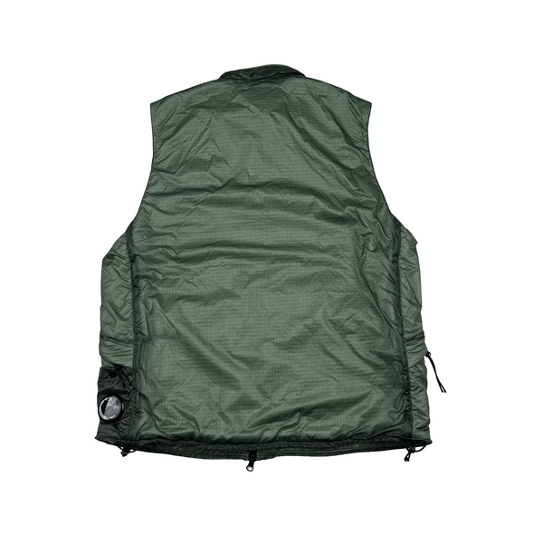 CP Company Primaloft Green NADA Shell Lightweight Len View Gilet Jacket - Large