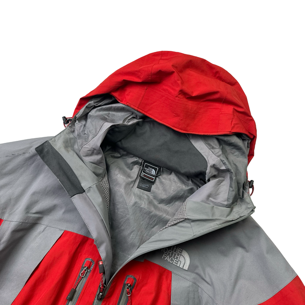 Grey and red north face jacket 2025