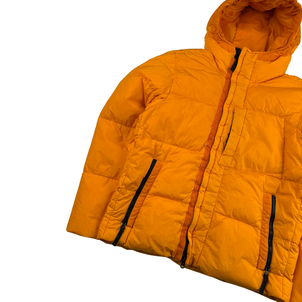 Stone Island 2017 Orange Crinkle Reps Puffer Jacket - Small