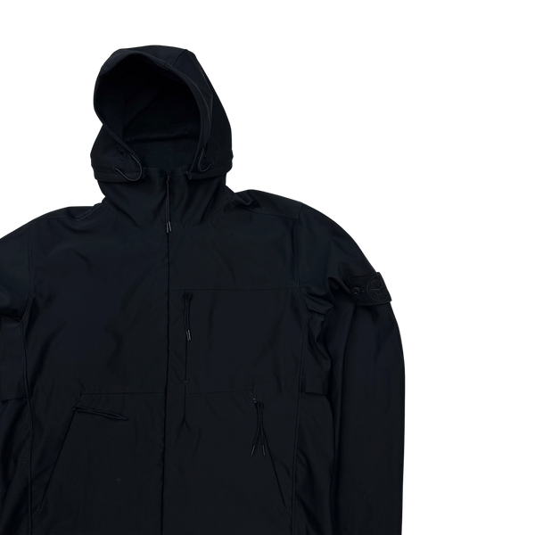 Stone Island Black Nylon Cotton 3L Ghost Piece Jacket Small