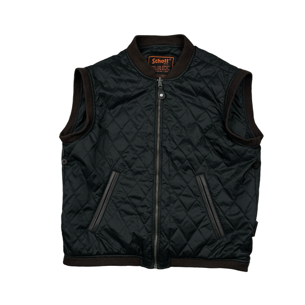 Schott Brown Heavyweight Leather Dual Layer Shearling Collar Jacket - Large