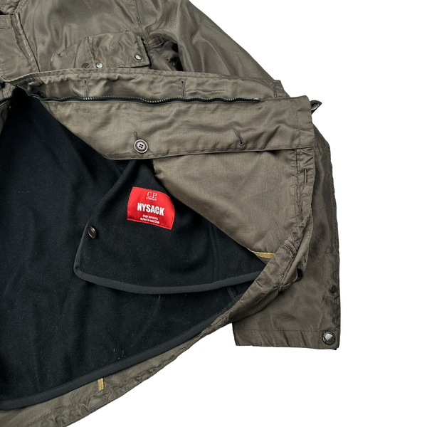 CP Company Brown Nysack Shimmer Multipocket Goggle Jacket - XXL