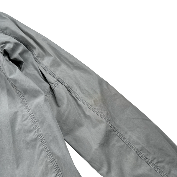 Stone Island 2021 Grey Cotton Zipped Overshirt - Medium