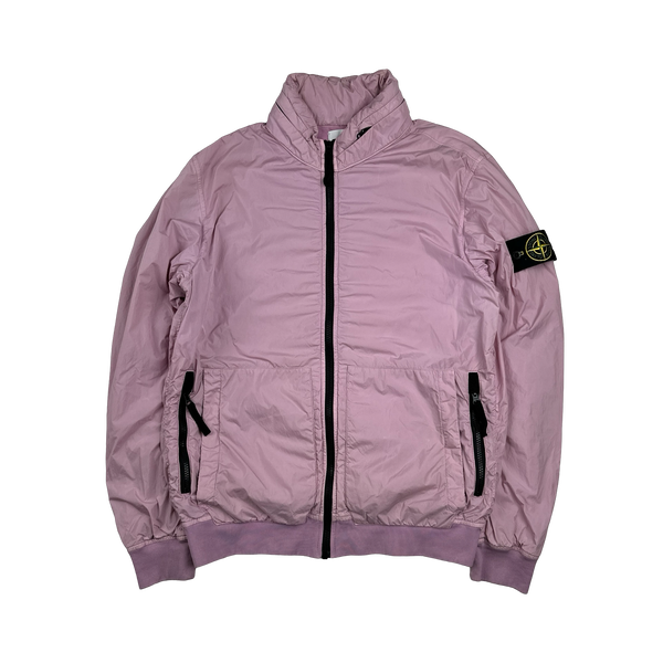 Stone Island 2020 Pink Crinkle Reps Bomber Jacket - Medium