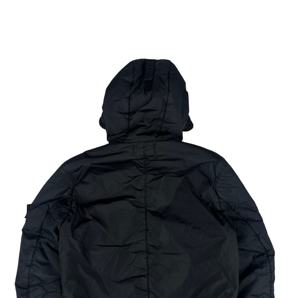 Stone Island 2019 Black Crinkle Reps NY Jacket - Small