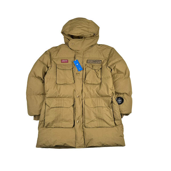 Adidas Spezial X CP Company RARE Sand Thick Puffer Print Lined Jacket - XL