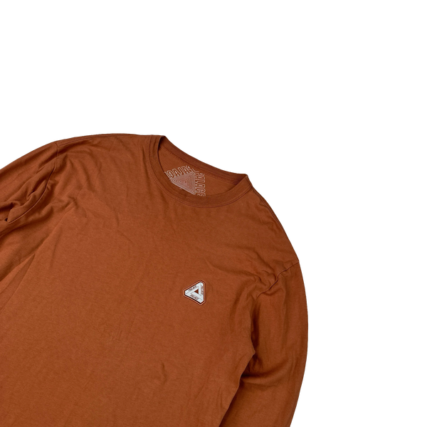 Palace Orange Spellout Long sleeve Shirt - Small