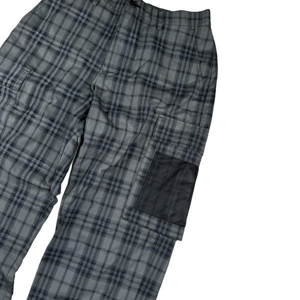 Burberry x Pop Trading Grey Check Reflective Two Piece Cargo Jacket Set - Large