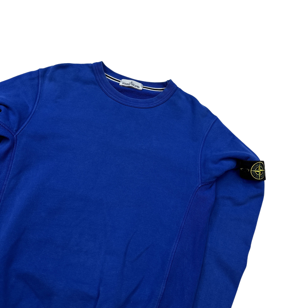 Stone Island 2014 Blue Cotton Crewneck Sweatshirt - Large