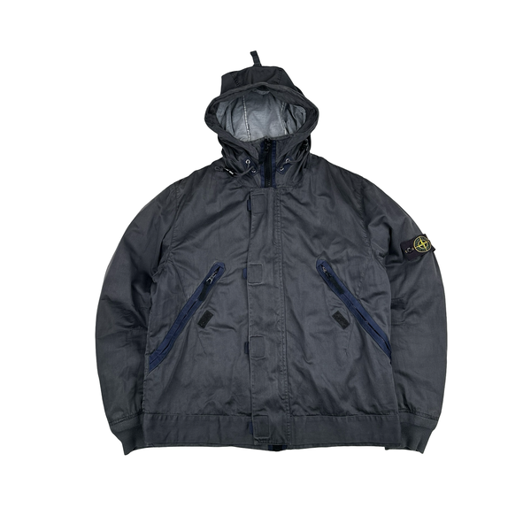 Stone Island 2007 Navy Dutch Rope Double Lined Hooded Jacket - XXL