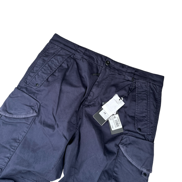 CP Company Navy Lens Viewer Loose Fit Cotton Cargos - Large