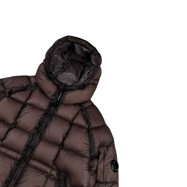 CP Company Plum Down Filled DD Shell Lens Viewer Puffer Jacket - Large
