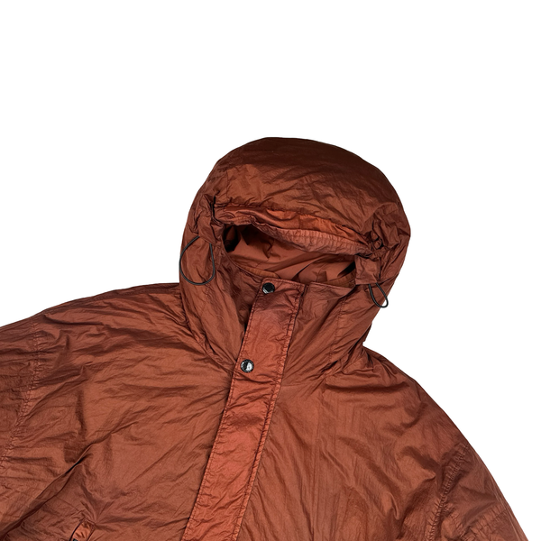 CP Company Burgundy Down Filled Nyfoil Fishtail Parka - XL