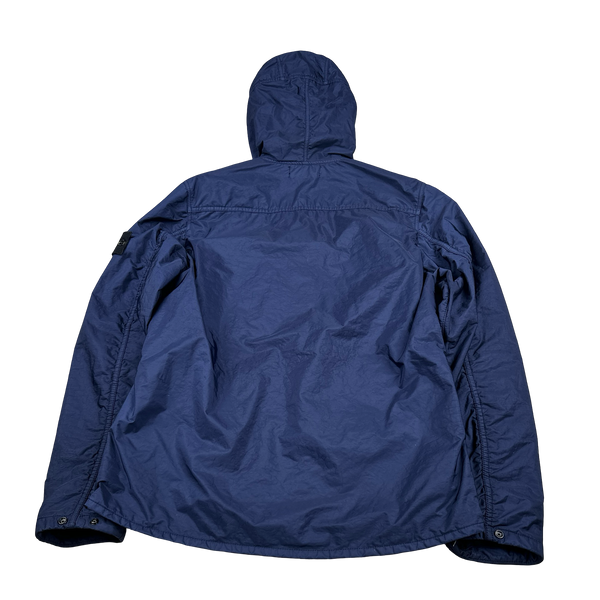 Stone Island 2015 Blue Lamy Flock Velvet Lined Jacket - Medium