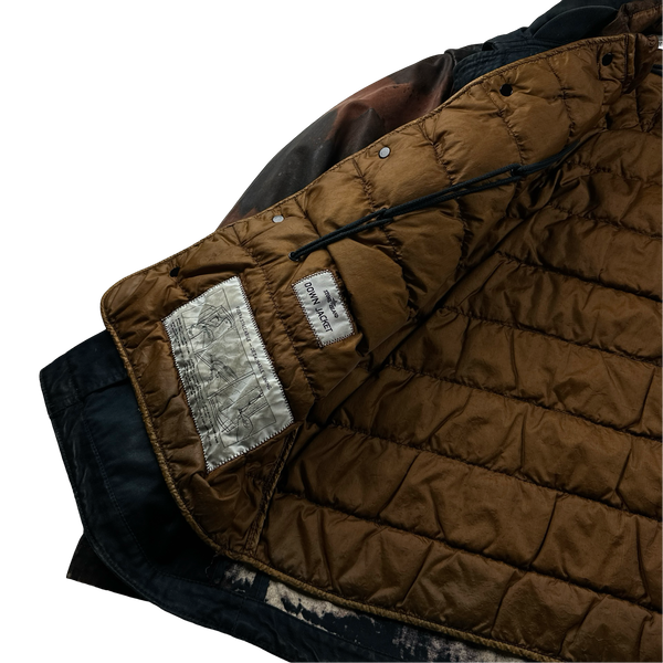 Stone Island Raso Hand Painted Tortoise Shell Camo Field Jacket -Medium