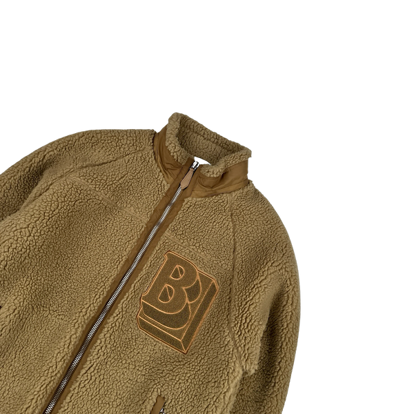 Burberry Emblem Teddy Fleece Zipped Jumper - Small