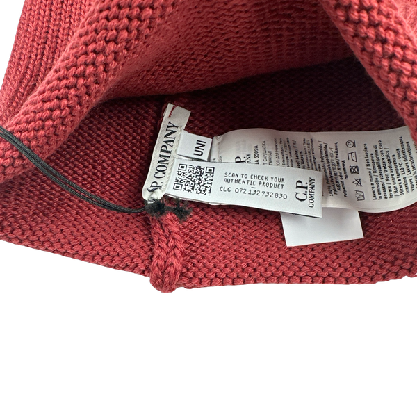 CP Company Maroon Red Wool Goggle Balaclava