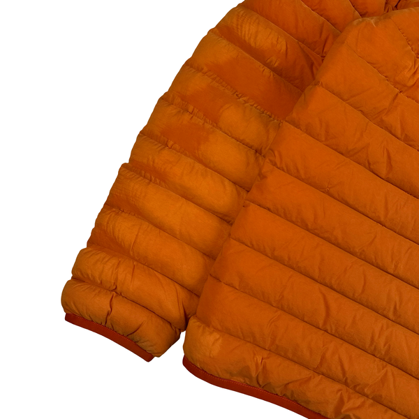 Stone Island 2019 Orange Loom Woven Down Puffer Jacket - Large