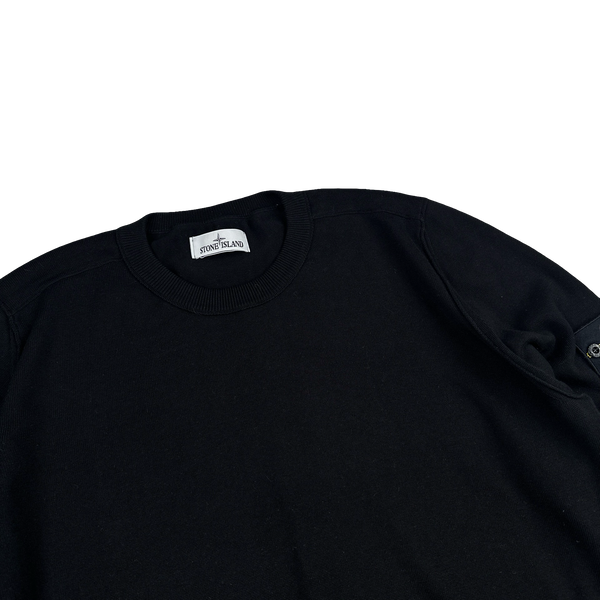 Stone Island 2022 Black Pullover Soft Knit Jumper - XXL