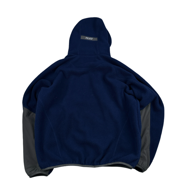 Palace 2022 Blue Therma Hooded Fleece Jacket - XL