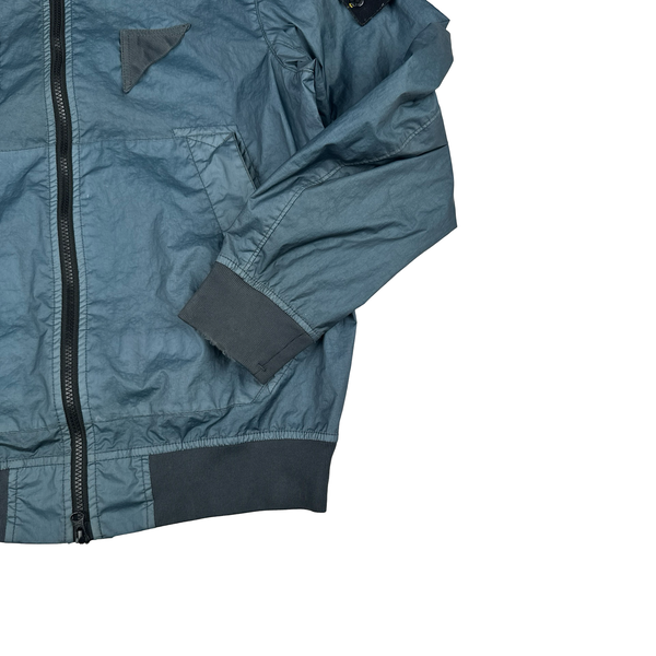 Stone Island 2023 Blue Membrana 3L TC Hooded Jacket - Small