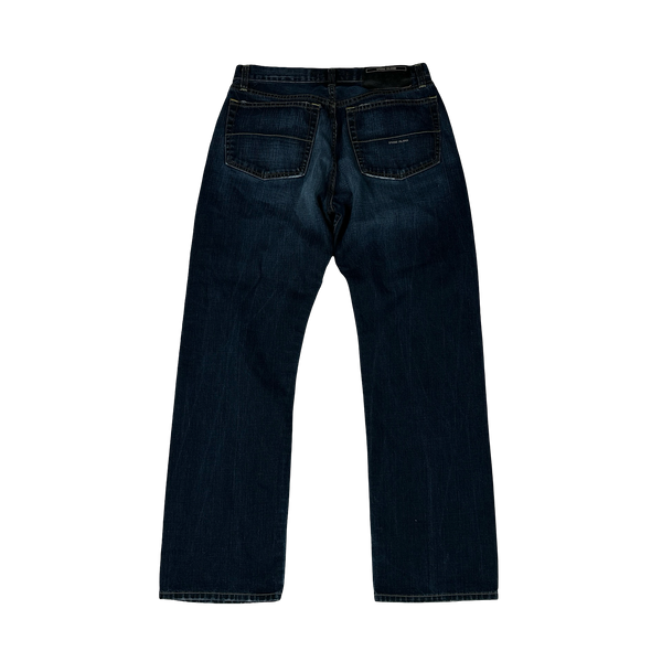 Stone Island Dark Wash Denims Yellow Stitch Jeans - 32"