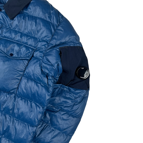 CP Company Blue DD Shell Collar Puffer Jacket - XXL