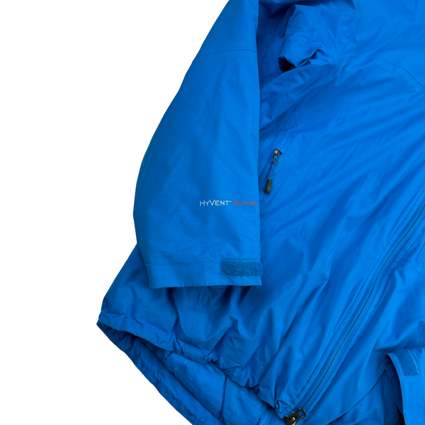 North Face Summit Series Blue Hyvent Alpha Hooded Jacket - Large