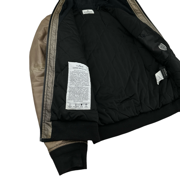 Stone Island 2012 Brown Thermo Reflective Padded Jacket - Large