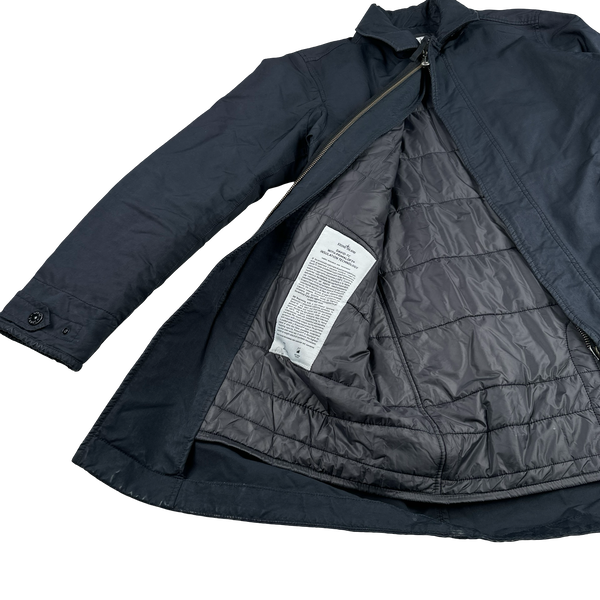Stone Island 2017 Navy David TC Primaloft Lined Long Jacket - Large