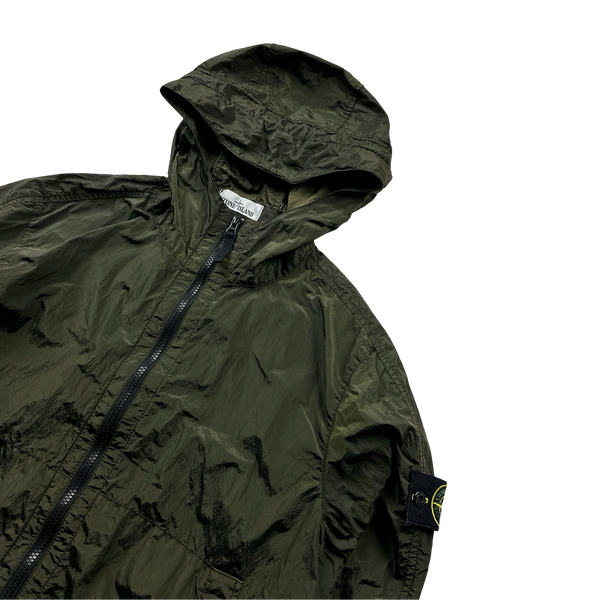 Stone Island 2018 Khaki Nylon Metal Watro Hooded Jacket - Medium
