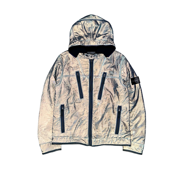 【STONE 】LIQUID REFLECTIVE JACKET希少 Stone Island 2010 Blue Liquid Reflective Jacket - Medium – Mat's